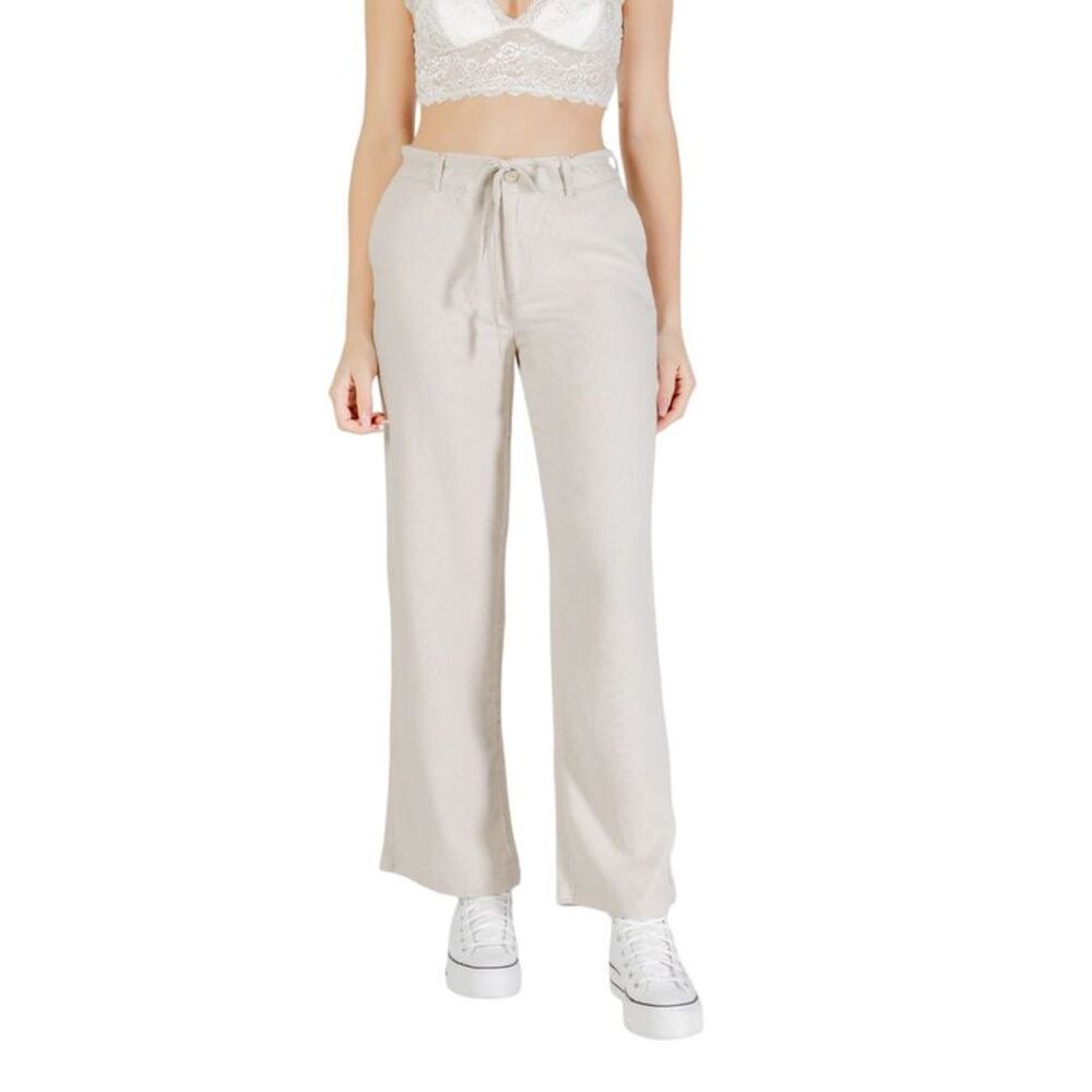 Only Beige Viscose Casual Women's Pants